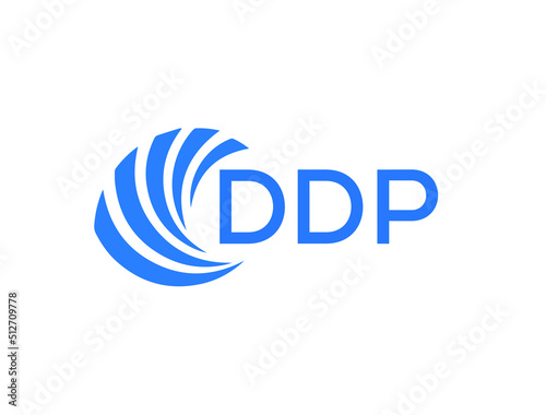 DDP Flat accounting logo design on white background. DDP creative initials Growth graph letter logo concept. DDP business finance logo design.
 photo