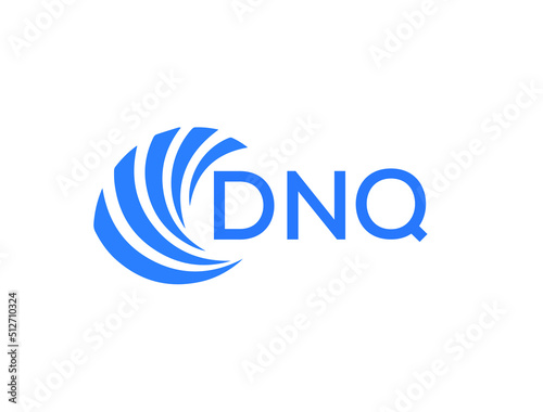 DNQ Flat accounting logo design on white background. DNQ creative initials Growth graph letter logo concept. DNQ business finance logo design. 