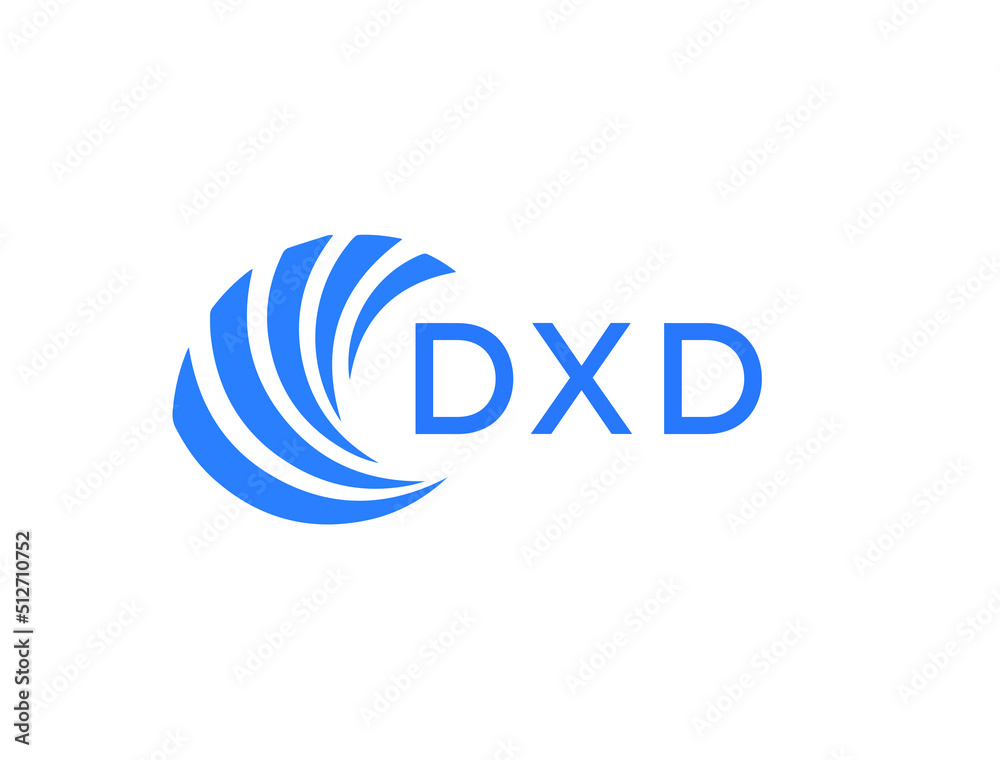 DXD Flat accounting logo design on white background. DXD creative initials Growth graph letter logo concept. DXD business finance logo design.
