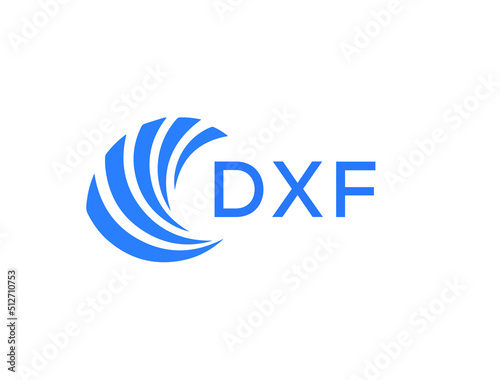 DXF Flat accounting logo design on white background. DXF creative initials Growth graph letter logo concept. DXF business finance logo design. 