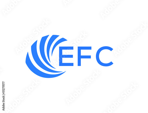 EFC Flat accounting logo design on white background. EFC creative initials Growth graph letter logo concept. EFC business finance logo design.
 photo