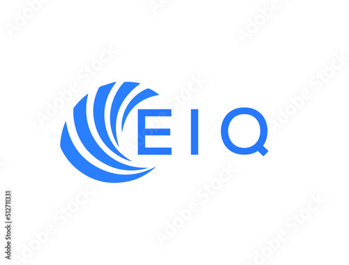 EIQ Flat accounting logo design on white background. EIQ creative initials Growth graph letter logo concept. EIQ business finance logo design. 