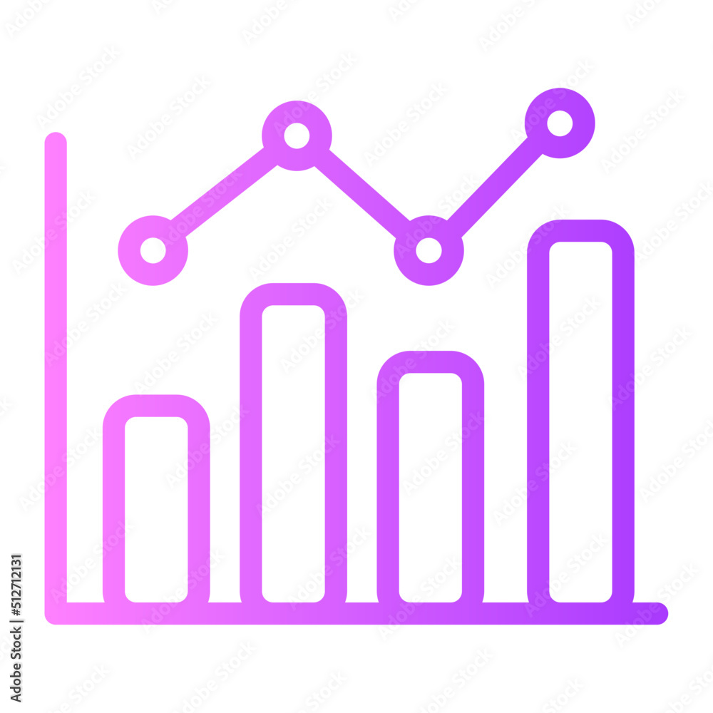 Bar Chart gradient icon Bar Chart gradient icon