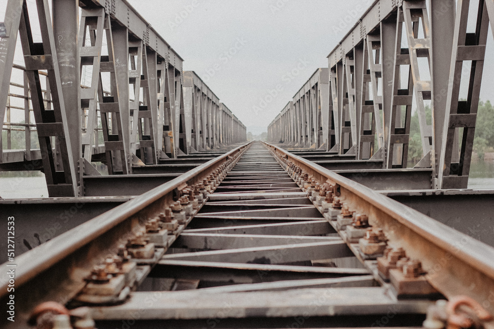 A perspective of railroad line A perspective of railroad line