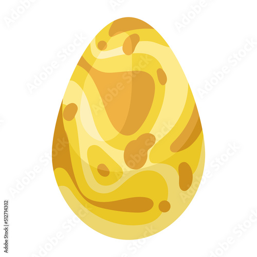 prehistoric yellow egg painted