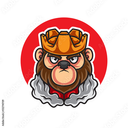 Monkey King Head Mascot Logo