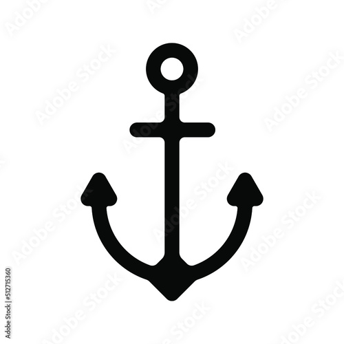 Anchor icon. marine sign. vector illustration
