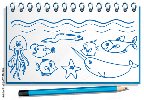 Doodle sketch design set