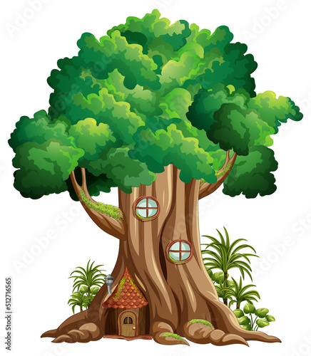 Big tree isolated cartoon