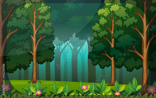 Fantasy fairy forest background