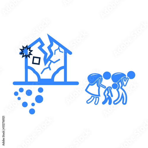 The bomb destroyed Human or bombing icon