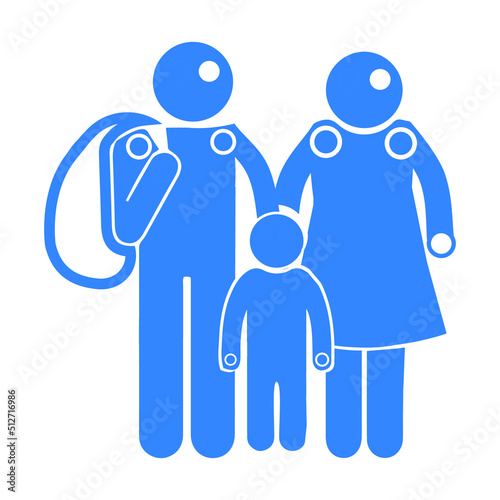 Escape family or moving refuge icon