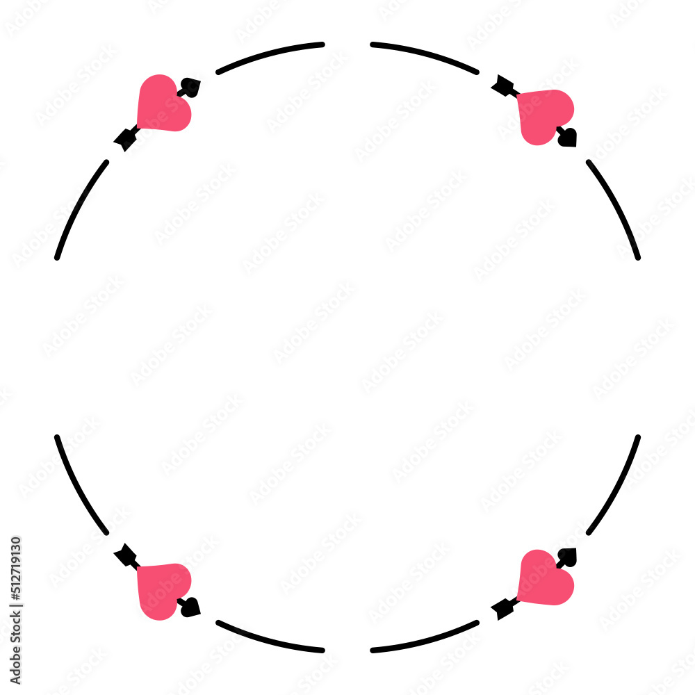 heart circle frame
