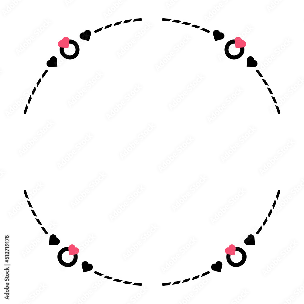 Naklejka premium heart circle frame 