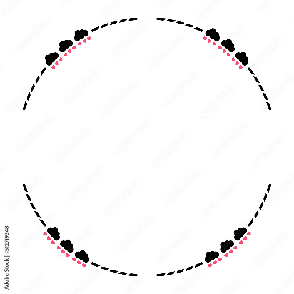 Naklejka premium heart circle frame 