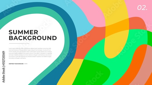 Vector Colorful background for summer collection, landing page, and web design