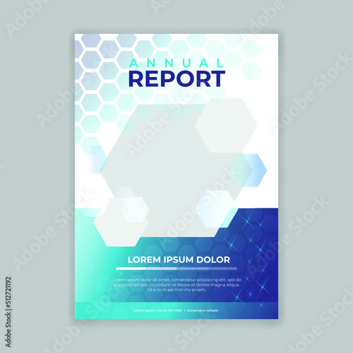 gradient science annual report cover page design template 