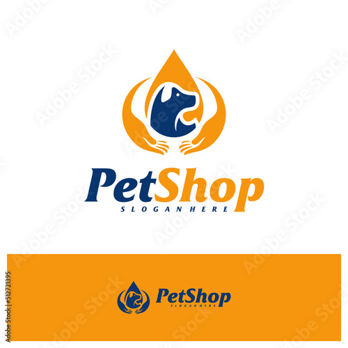 Pet Care Logo Design Template. Pet logo concept vector. Emblem, Creative Symbol, Icon