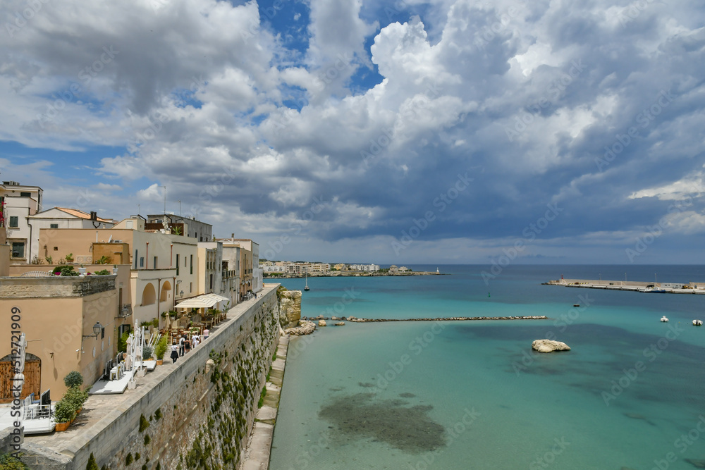 The ancient walls that in the Middle Ages defended the city of Otranto from the attack of pirates, Italy.