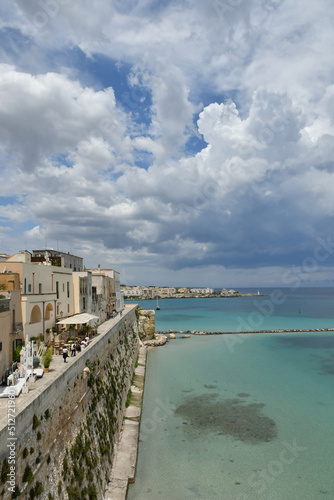 The ancient walls that in the Middle Ages defended the city of Otranto from the attack of pirates, Italy.