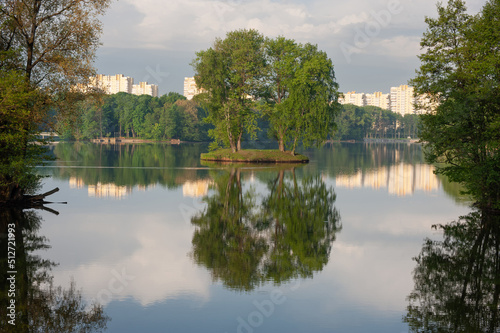 Lake in city park