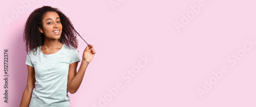 Portrait of beautiful Afric...