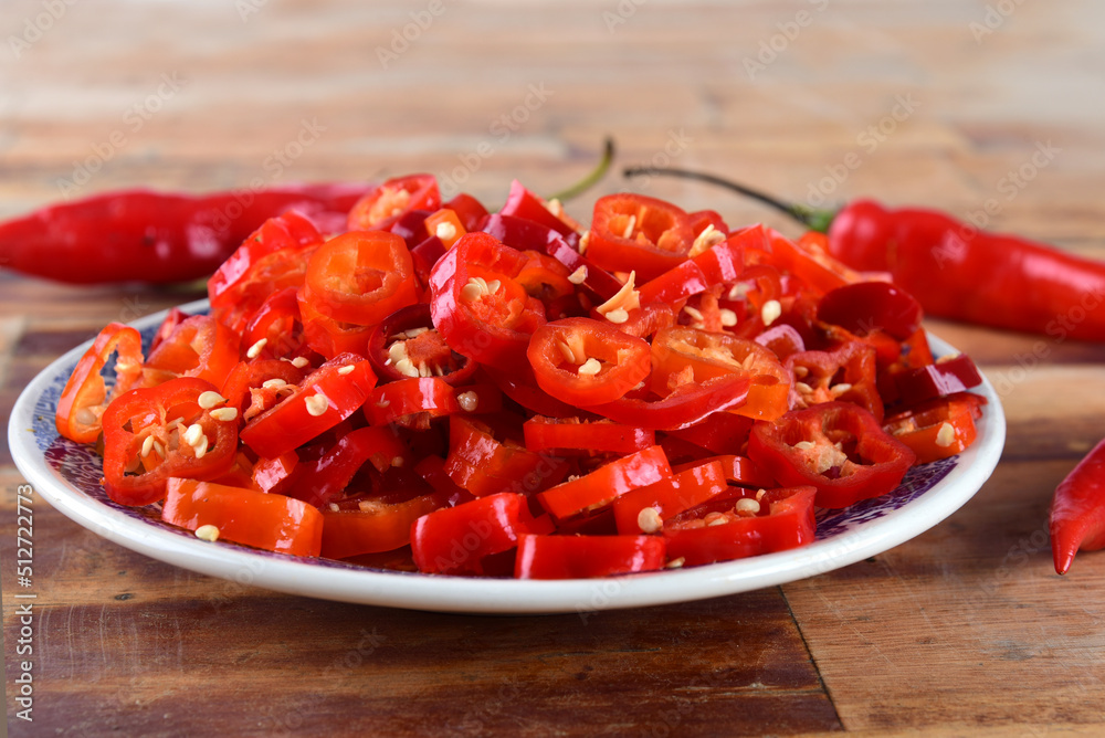 pepper red fruit natural food spicy and stinging natural plant condiment and seasoning spicy pickle for food