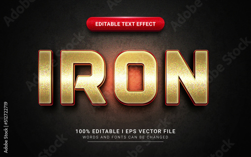 iron text effect