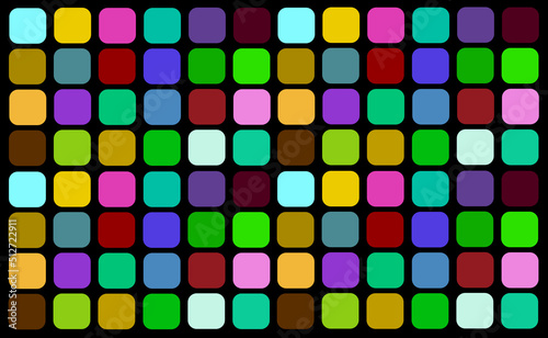 Wallpaper Mural Small squares of assorted colors with a black background base. Torontodigital.ca