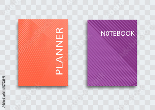 Minimal vector abstract cover notebook design. Planner and diary cover for print. Abstract design for copybook brochures and school books. Notebook paper. Brochure, book, magazine template.
