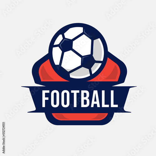 Cartoon vector football logo design template