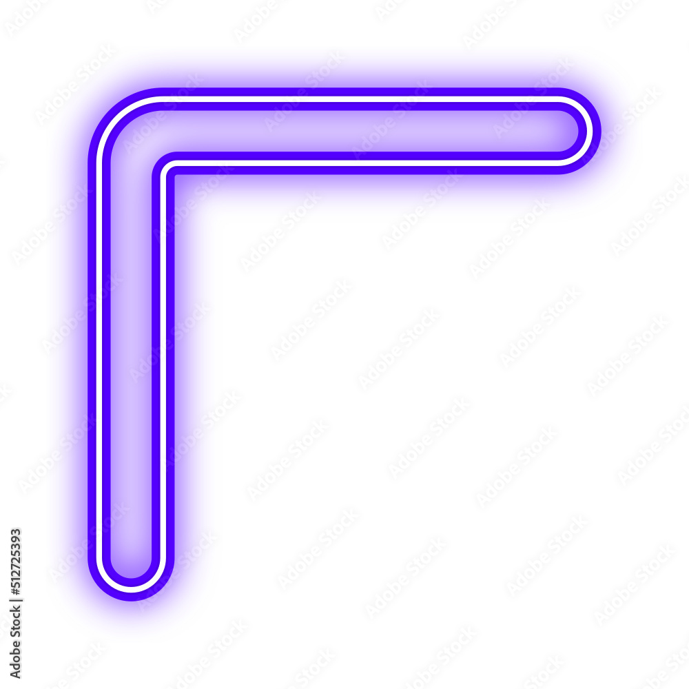 Obraz premium neon border corner 