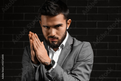 Bearded businessman with st...