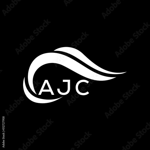 AJC letter logo. AJC best black background vector image. AJC Monogram logo design for entrepreneur and business.
 photo