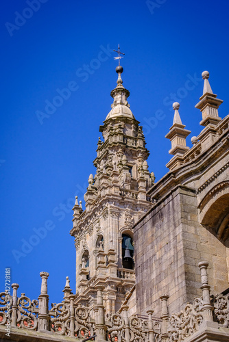 Fotografiet Santiago de Compostela Cathedral, a temple of Catholic worship located in the ho