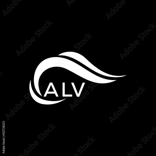 ALV letter logo. ALV best black background vector image. ALV Monogram logo design for entrepreneur and business.
