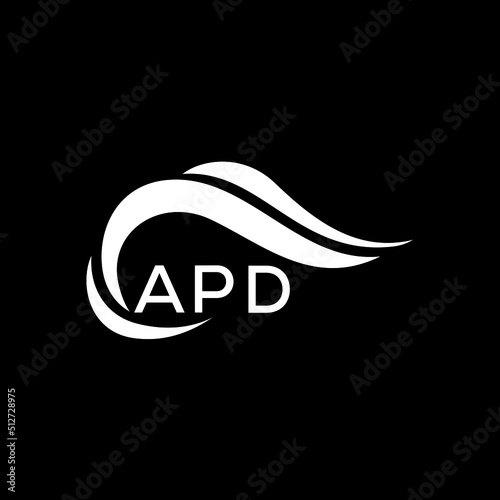 APD letter logo. APD best black background vector image. APD Monogram logo design for entrepreneur and business. 