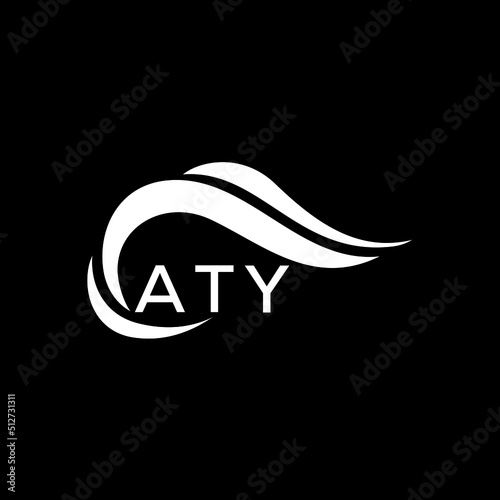 ATY letter logo. ATY best black ground vector image. ATY letter logo design for entrepreneur and business. photo