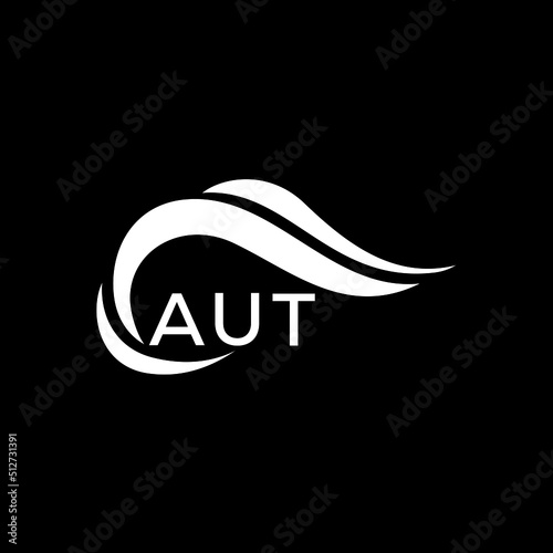 AUT letter logo. AUT best black ground vector image. AUT letter logo design for entrepreneur and business.
