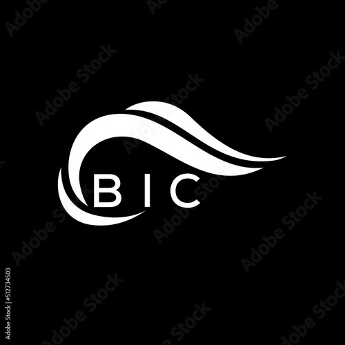 BIC letter logo. BIC best black ground vector image. BIC letter logo design for entrepreneur and business.