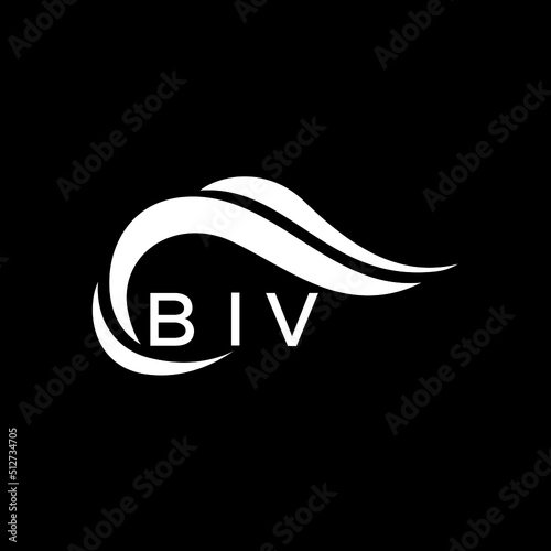 BIV letter logo. BIV best black ground vector image. BIV letter logo design for entrepreneur and business. photo