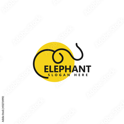 Elephant logo design template icon vector illustration