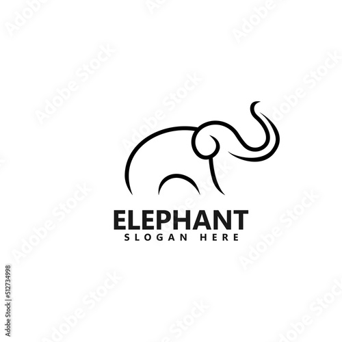 Elephant logo design template icon vector illustration