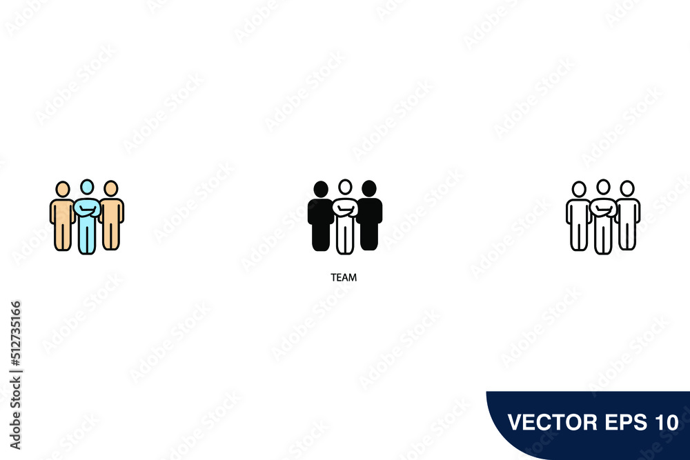 team icons  symbol vector elements for infographic web
