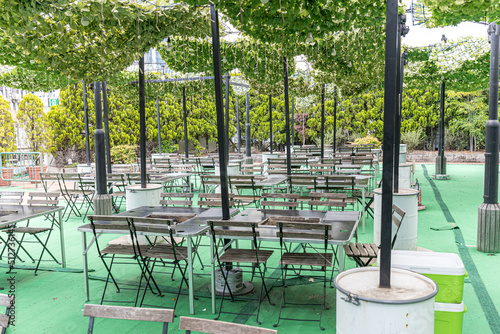 東京のビルの屋上にある、バーベキュー場