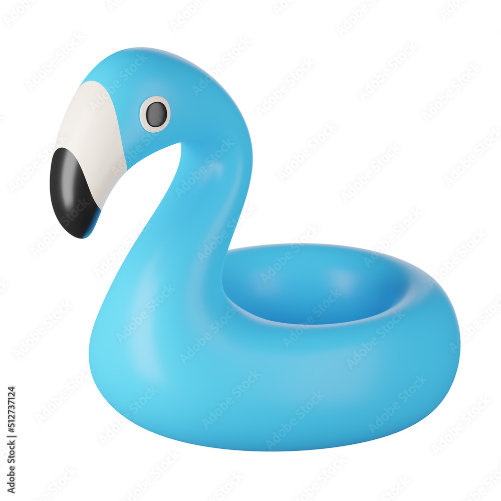 3D render of flamingo inflatable ring isolated on white. Clipping path. 3D render of flamingo inflatable ring isolated on white. Clipping path.