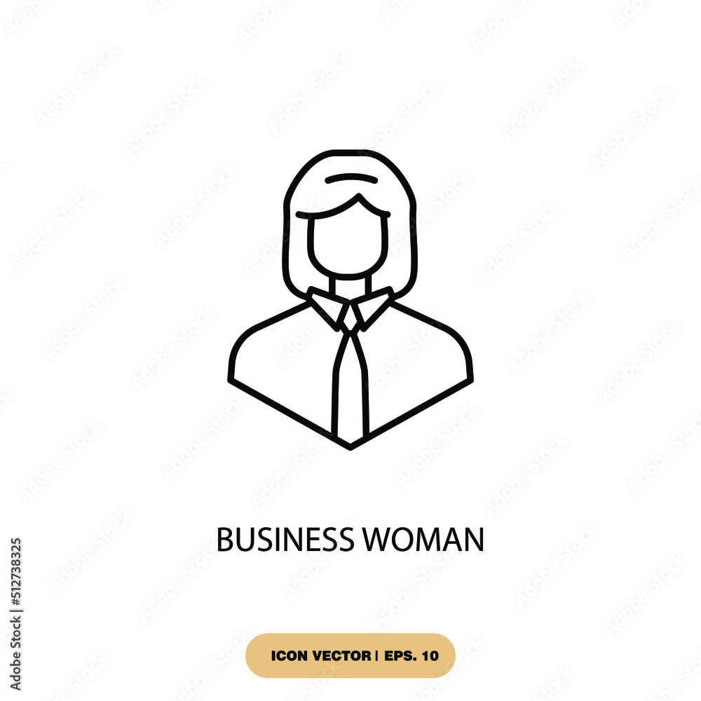 business woman icons symbol vector elements for infographic web business woman icons symbol vector elements for infographic web