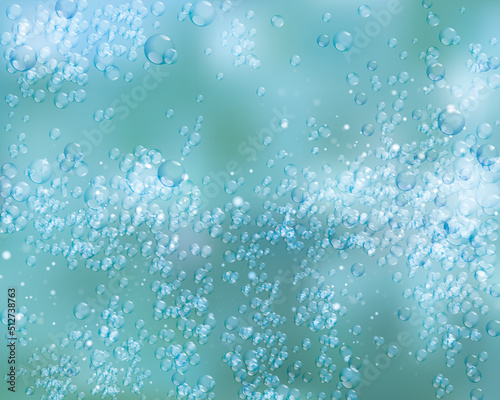 水中の泡のイラスト背景