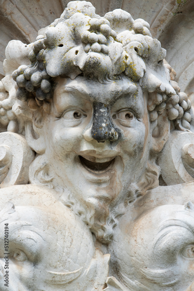 Bacchus, dieu du vin sur le monument aux Girondins à Bordeaux, France