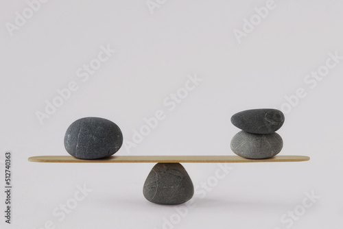 Balance scale rocks - Concept of harmony and equilibrium